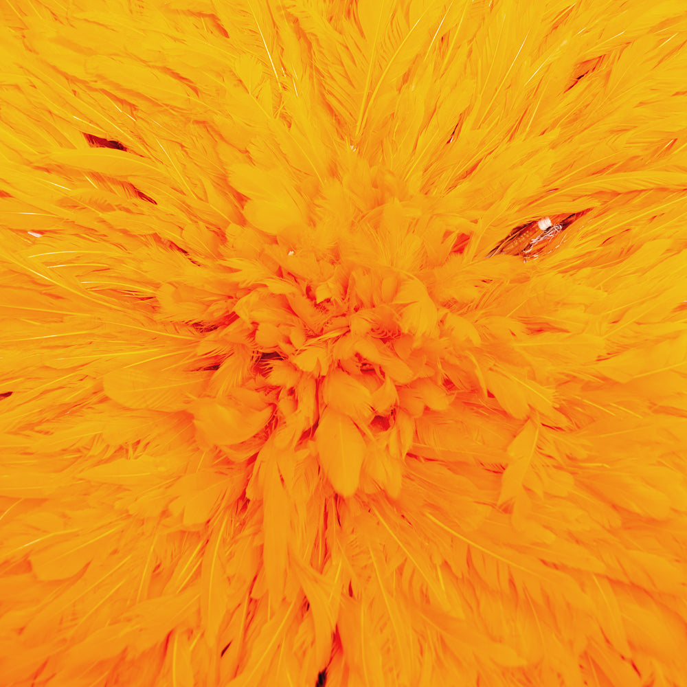Stunning Orange African Ju Ju Hat