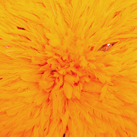 Stunning Orange African Ju Ju Hat