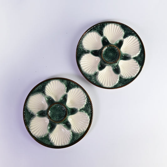 Beautiful Majolica Oyster Plate