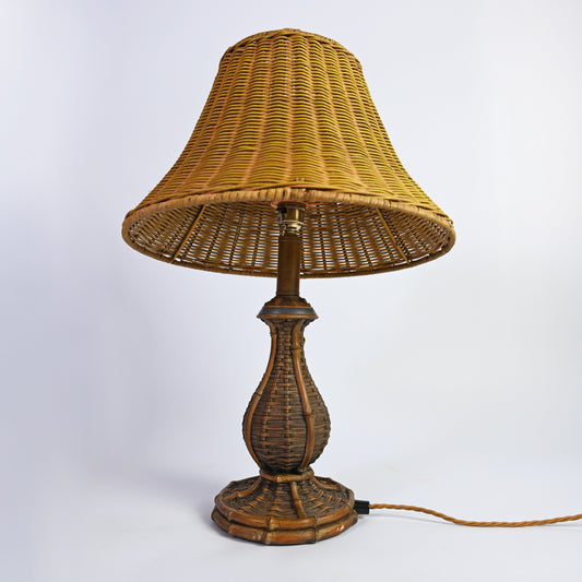 Wicker Lamp and lampshade