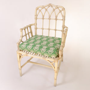 Pair of French Faux Bamboo Chippendale Style Chairs