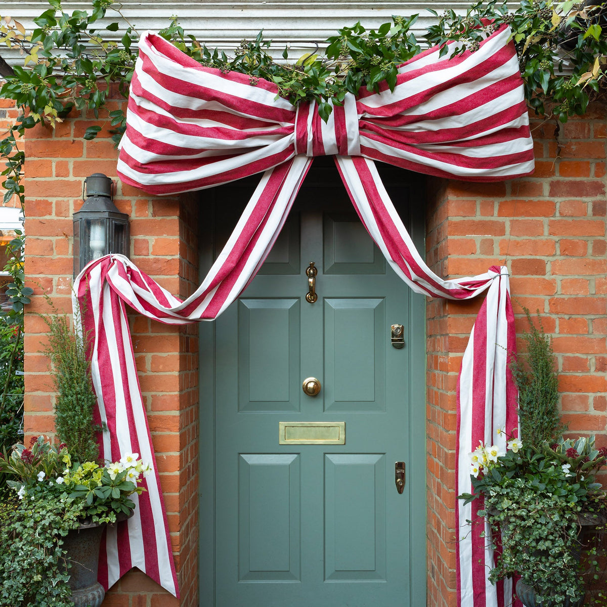 Big bow above door styled by Amy Eld