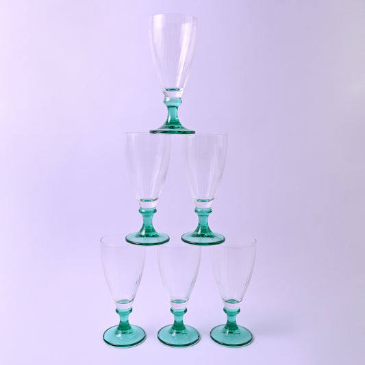 Set of Turquoise Glasses