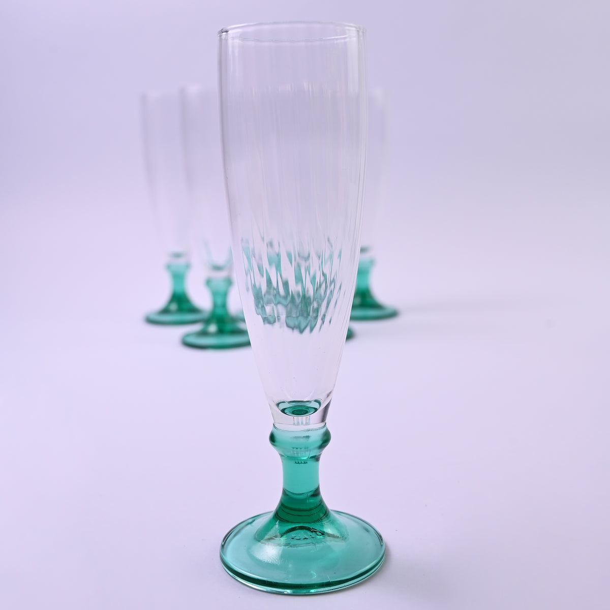 Set of tall Turquoise Glasses