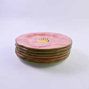 Pink Flower Petal Plates