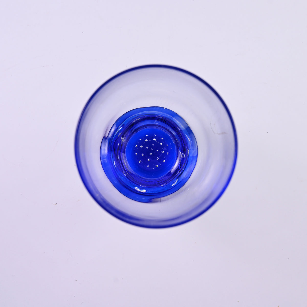 Cobalt Blue Flower Base Glasses Set