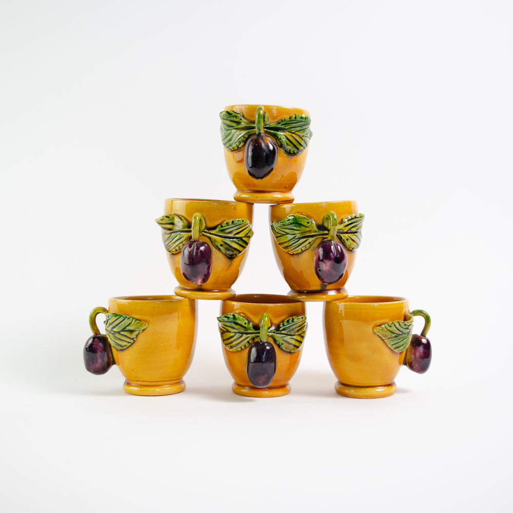 Decorative Olive Mugs
