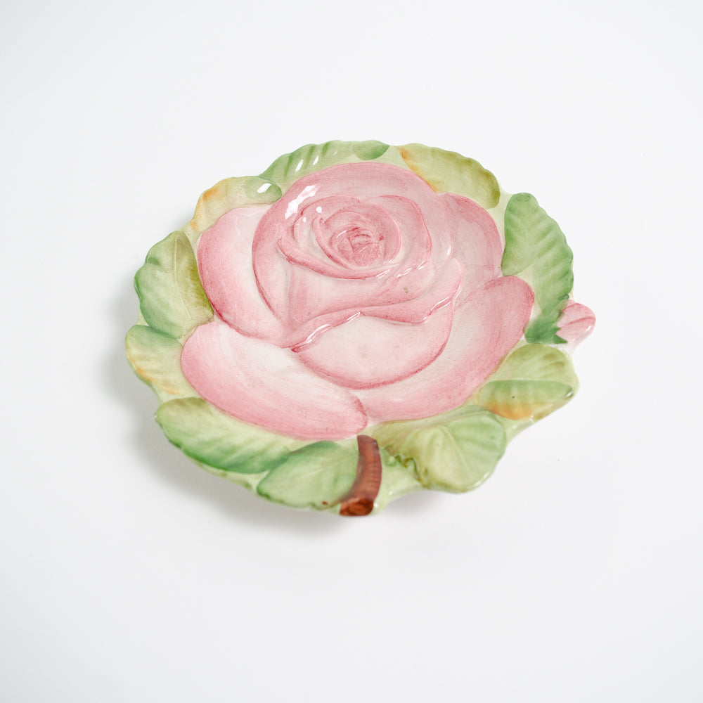 Vintage Italian Rose Plate