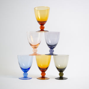 Multicoloured Bobbin Wine Glasses