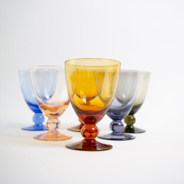 Multicoloured Bobbin Wine Glasses - Rock the Heirloom