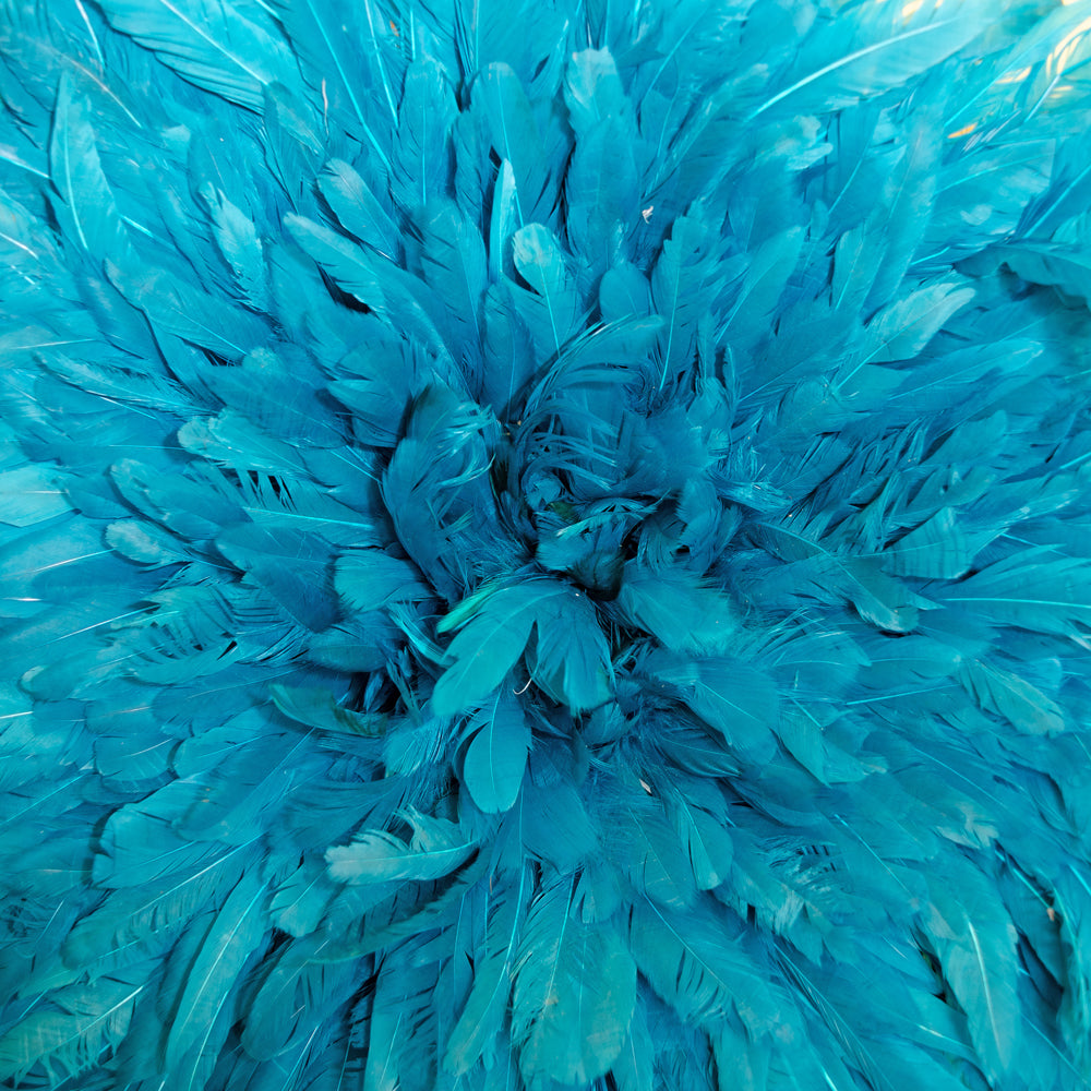 Stunning Turquoise African Ju Ju Hat