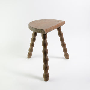 French Wooden Bobbin Stool