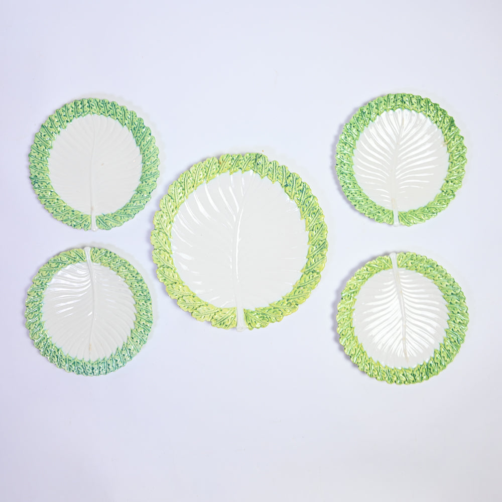 Set of Italian Spring Leaf Plates