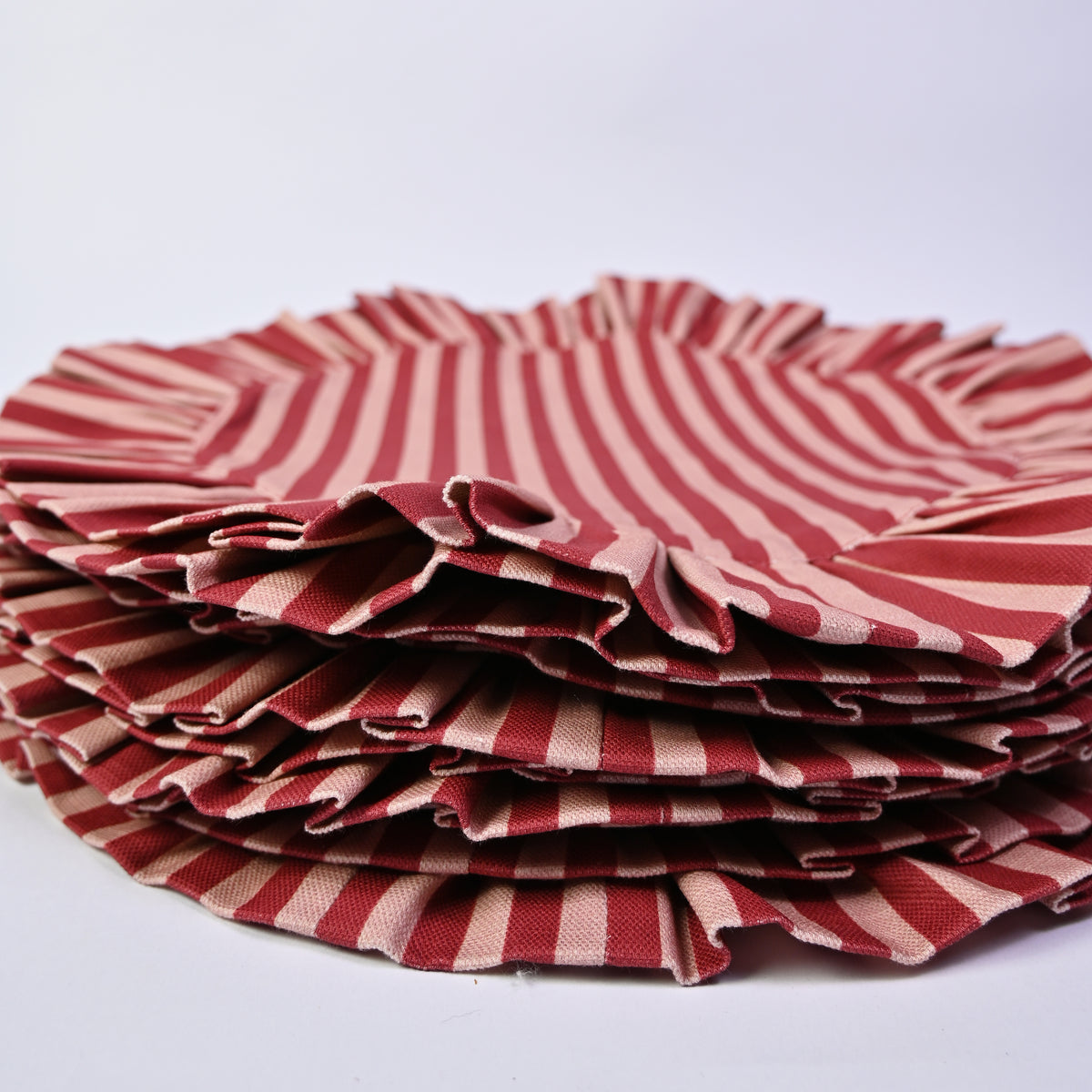 Luxury Natural Cotton Linen Striped Placemats
