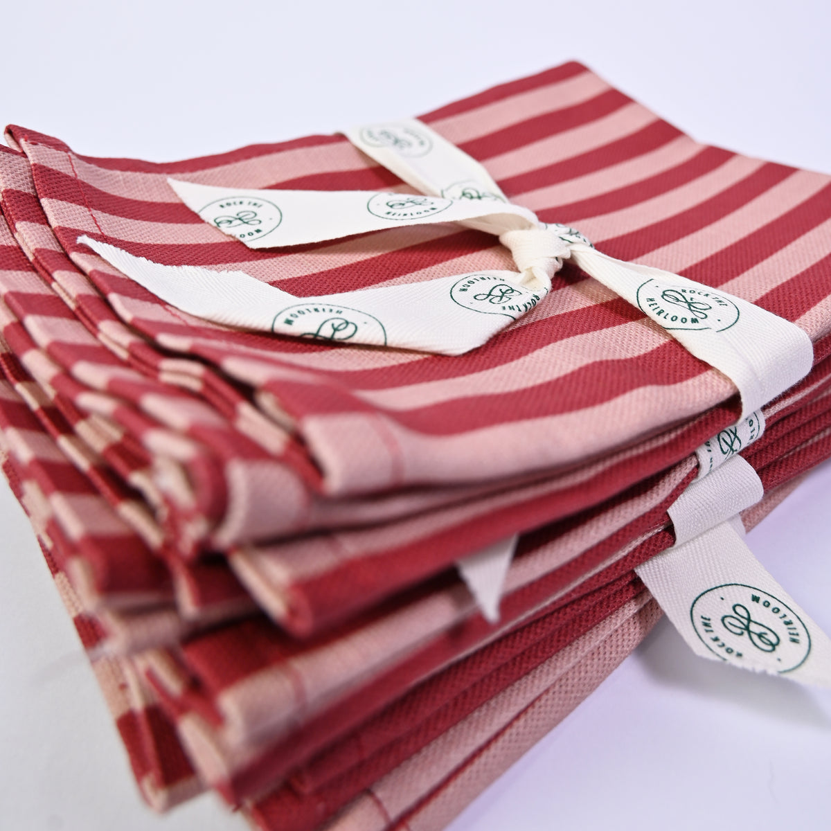 Luxury Natural Cotton Linen Striped Napkins