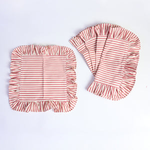 Luxury Frilled Devon Striped Placemats