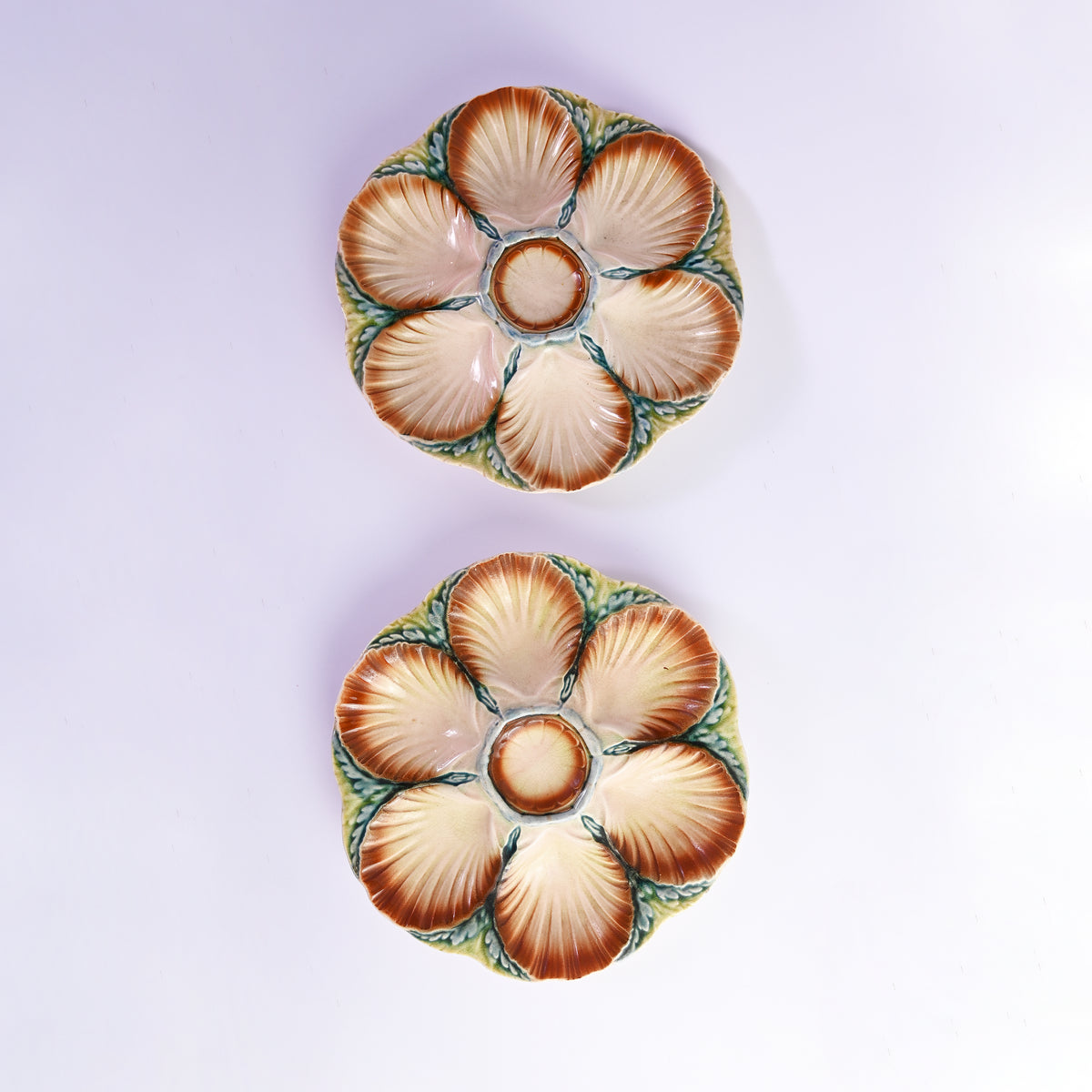 Gorgeous Hand Painted French Oyster Plate
