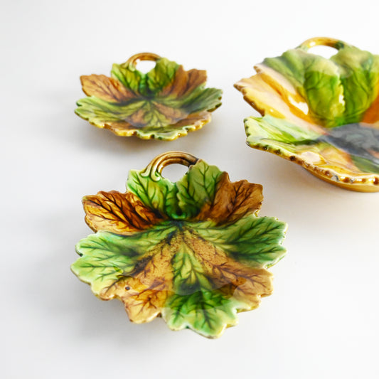Hand Painted Italian Leaf Plates