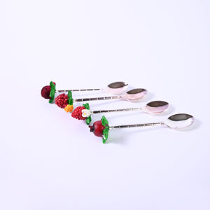 Vintage Boxed Set of 4 silver Berry Spoons