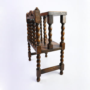 French Oak Bobbin Magazine Rack