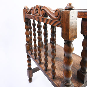French Oak Bobbin Magazine Rack