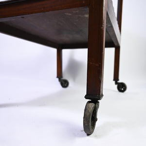 Scalloped Mahogany Drinks Trolley
