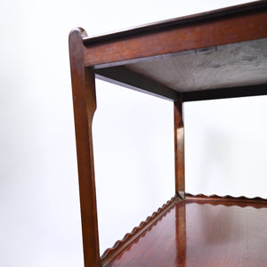 Scalloped Mahogany Drinks Trolley