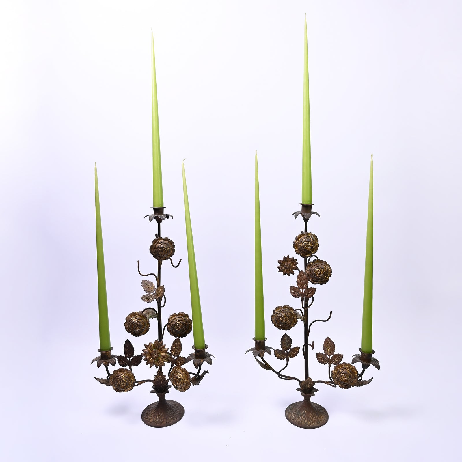 Pair of Brass and gold Candle Sticks