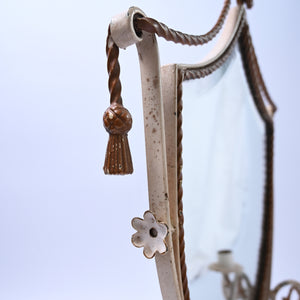Rope Gilded Vanity Mirror with candle holder lights