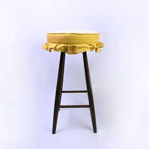 Luxurious Piccadilly Ruffled Linen Stool Pads