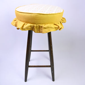 Luxurious Piccadilly Ruffled Linen Stool Pads