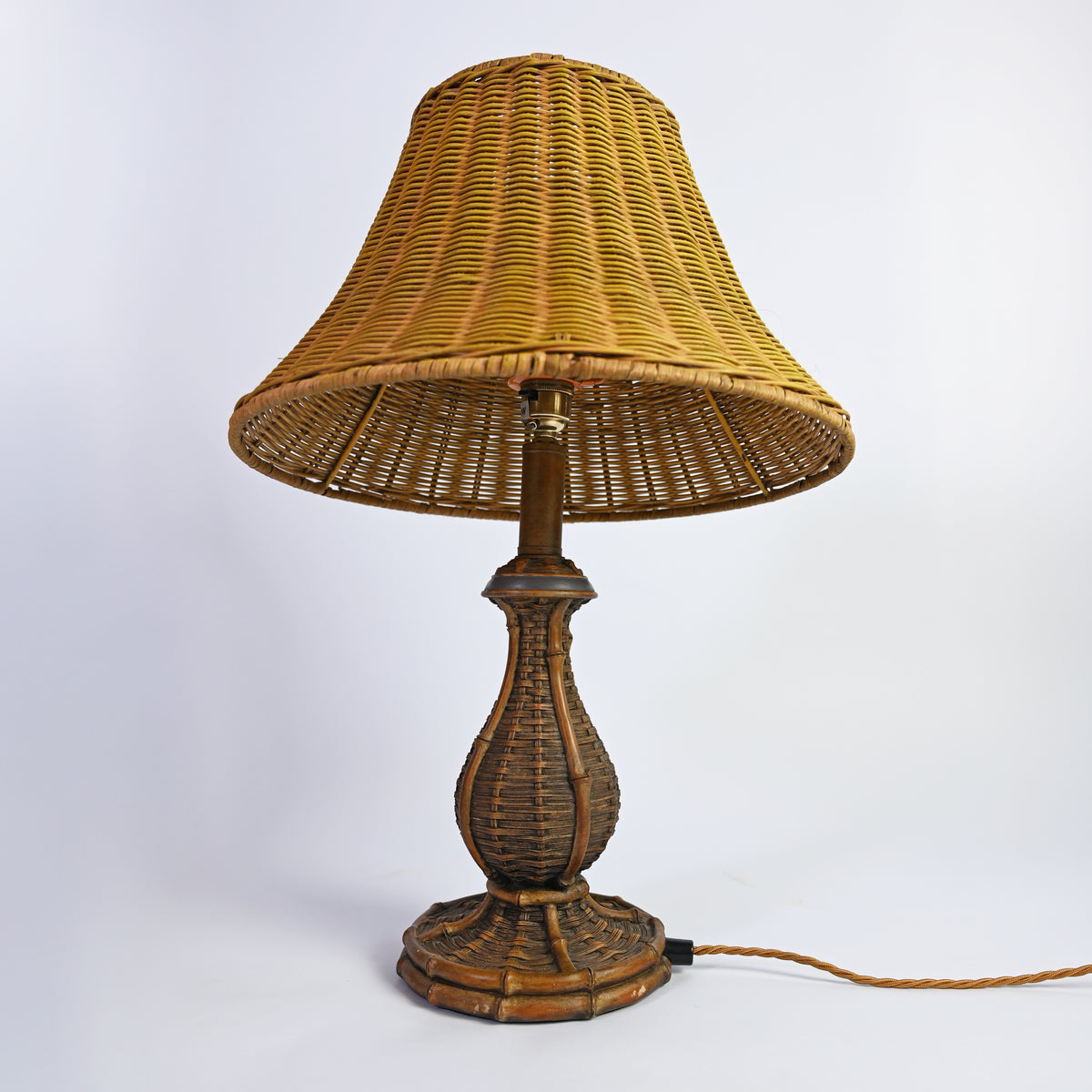 Wicker Lamp and lampshade