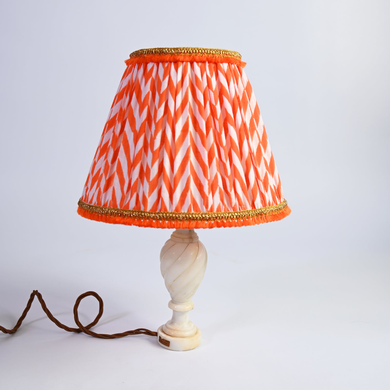 Twisted Marble Lamp Base