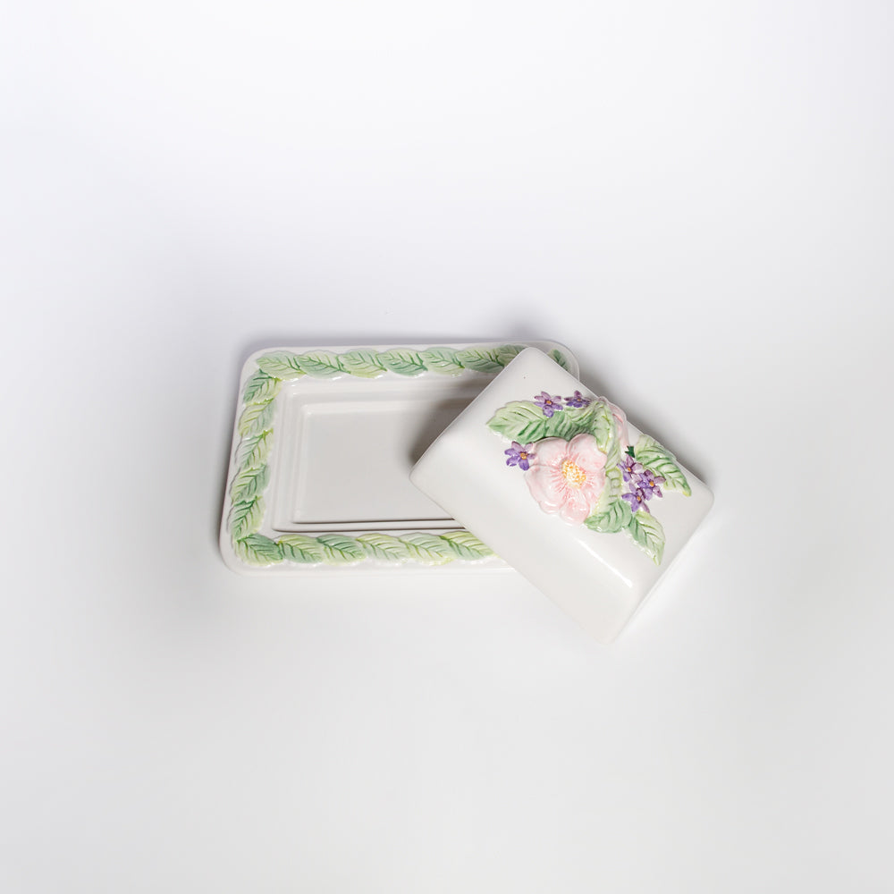 Vintage Spring Butter Dish