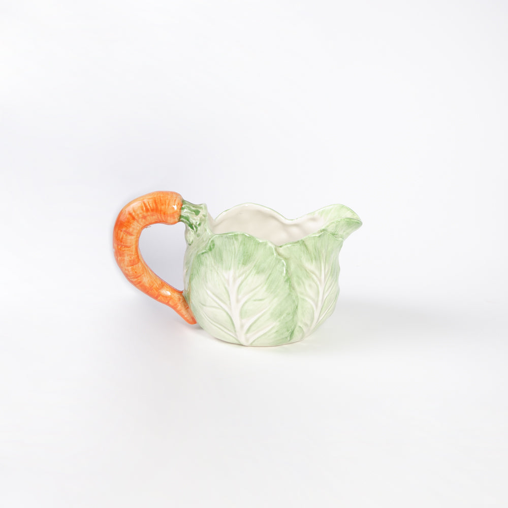 Hand painted Cabbage Milk Jug