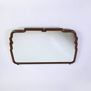 Walnut Scalloped Mirror
