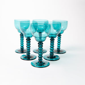 Vintage long stemmed Wine Glasses