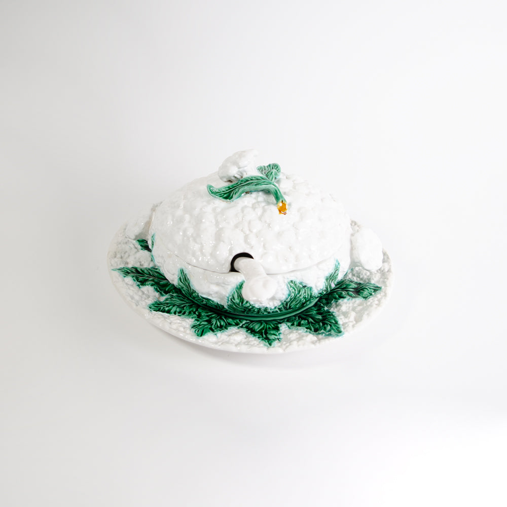 Vintage Portuguese Cauliflower Lidded Tureen