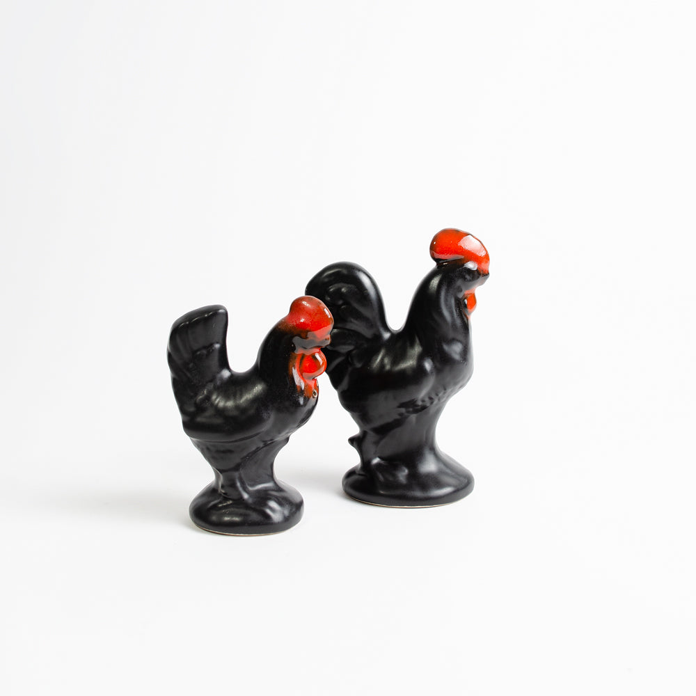 Vintage Rooster Salt & Pepper Shakers