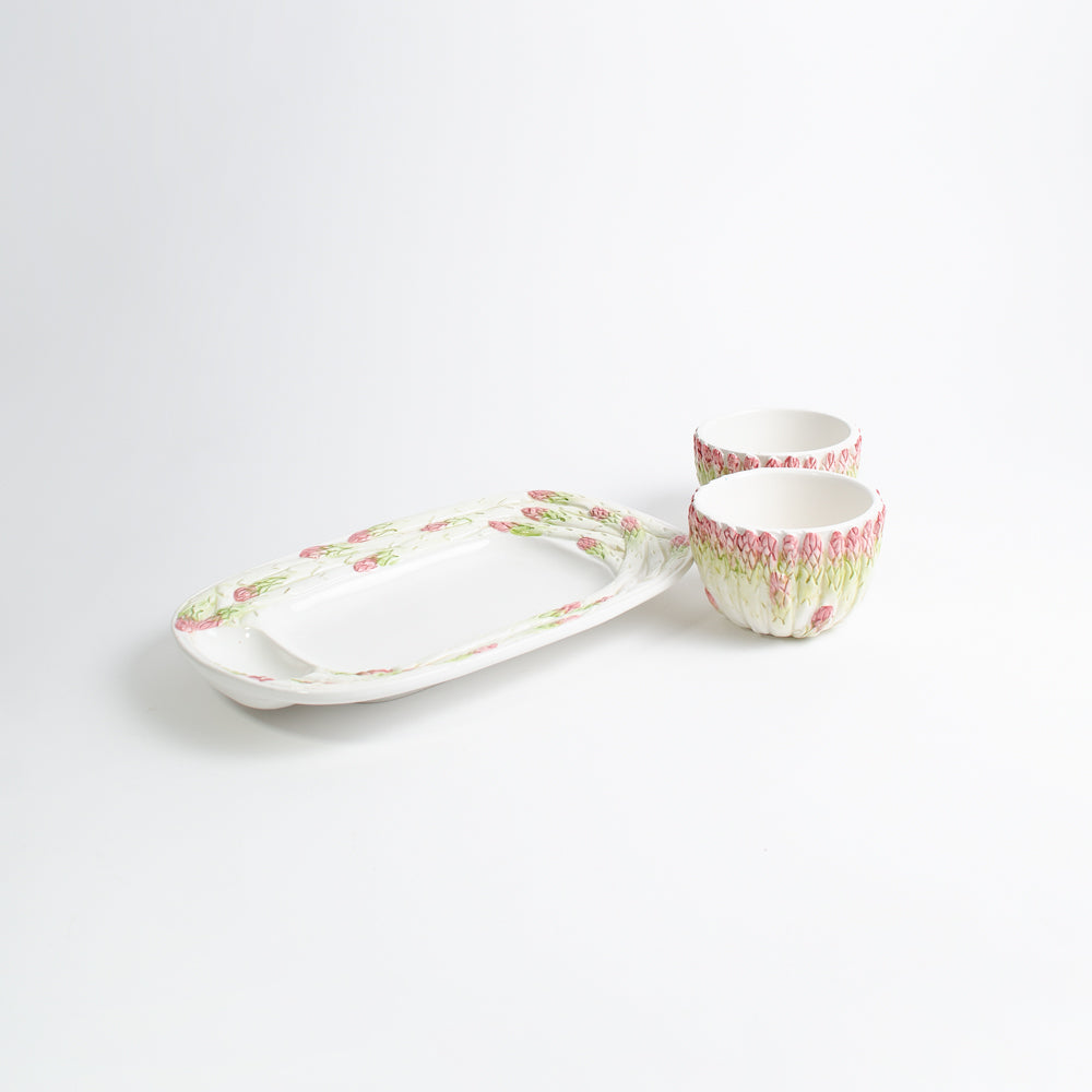 Asparagus serving dish set