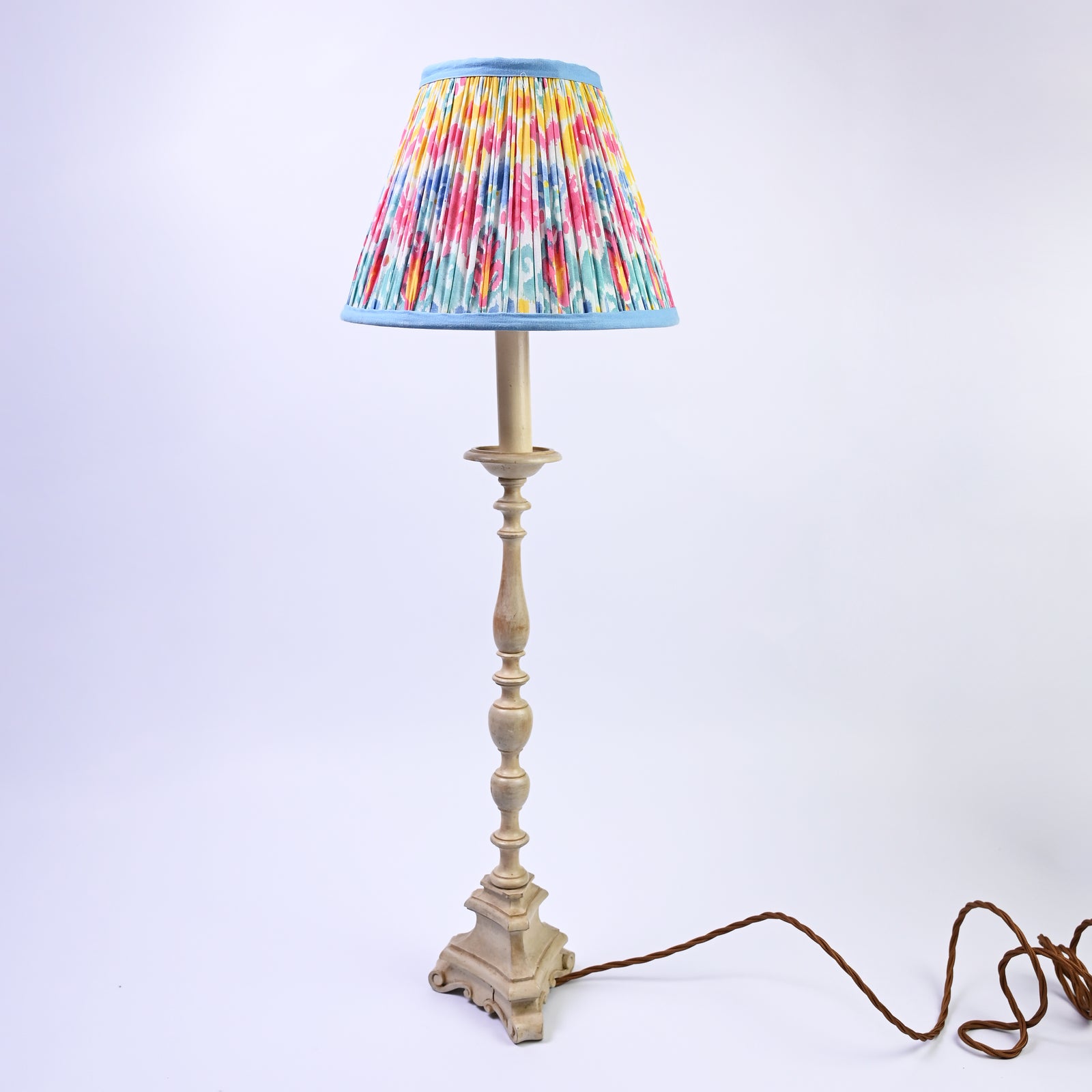 Carved Wooden Lamp Stand