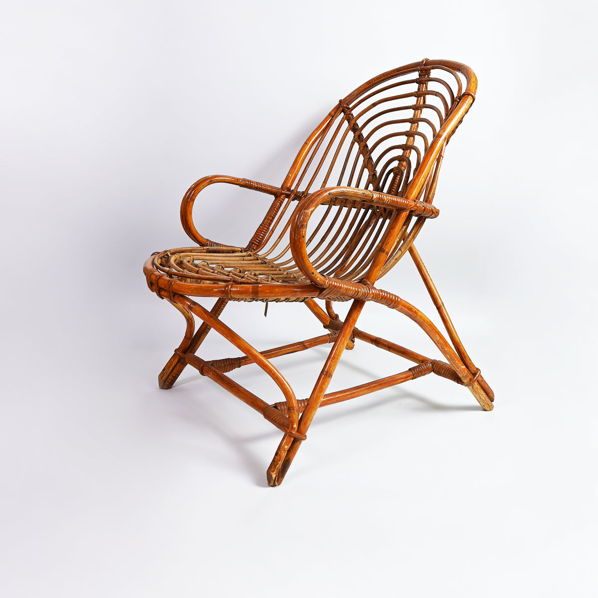 Set of Vintage Bamboo Armchairs