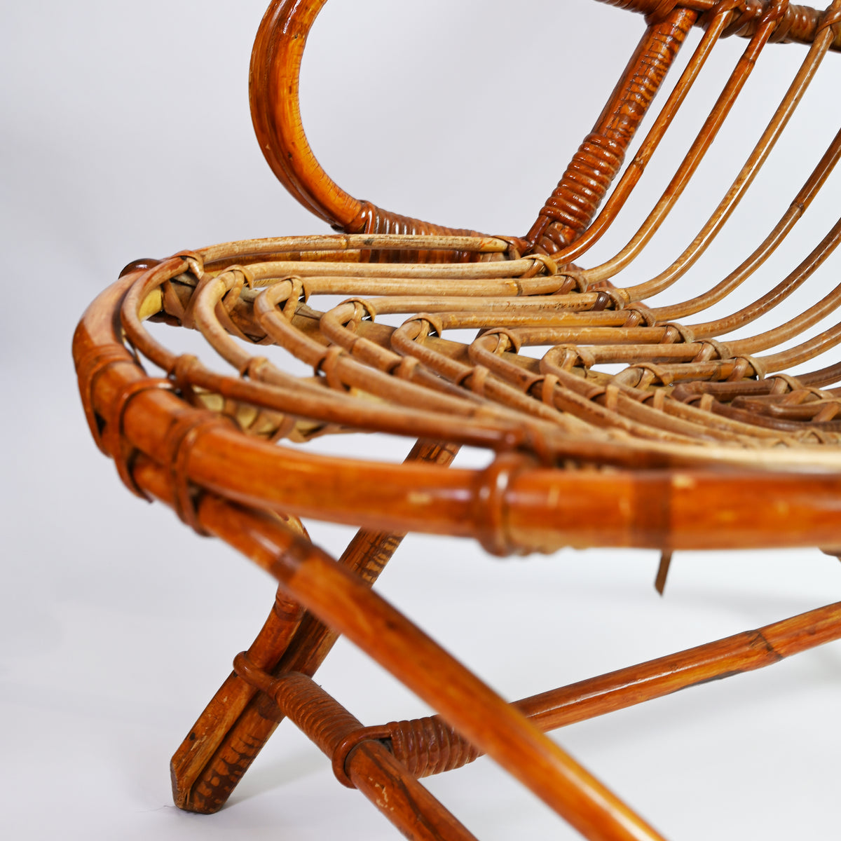 Set of Vintage Bamboo Armchairs
