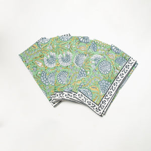 Vintage Cotton Block Print Napkins