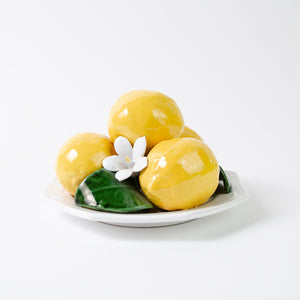 Plate of Vintage Italian Lemons