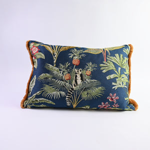 Luxiourious Teal Jungle Cushion