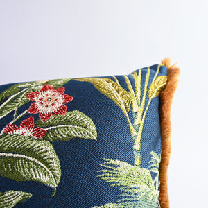 Luxiourious Teal Jungle Cushion