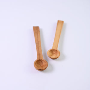 Carved wooden spoon