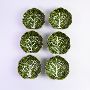 Set of Six Cabbage Serving Side Bowls