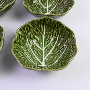 Set of Six Cabbage Serving Side Bowls